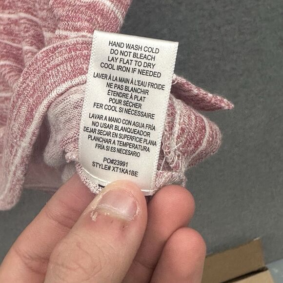 Molly & Isadora Top Womens 2XL Soft Pink Stripe Valentines Day NWT Tunic Tee - Picture 6 of 7